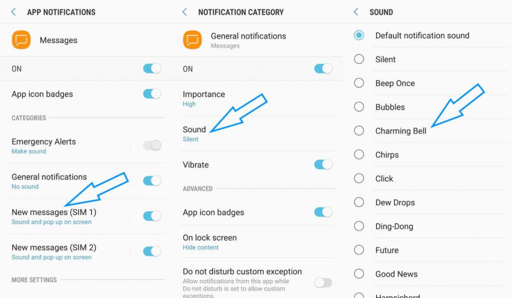 custom app notification sound android